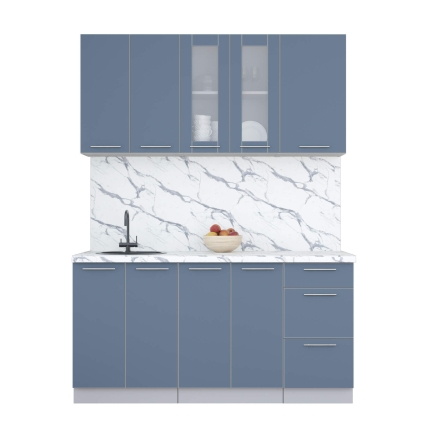 Готовая кухня ПЛАСТИК 1,6Б (Арктический/ Арктический) Готовая кухня ПЛАСТИК 1,6Б (Арктический/ Арктический)